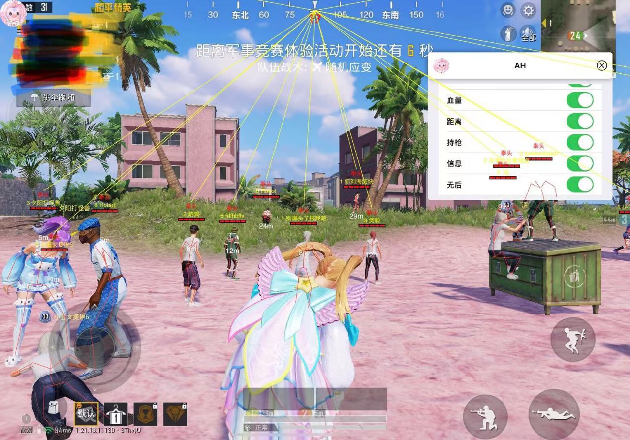和平精英辅助【火焰鸟直装V6.0终极修复版】射线透视 准星聚点 空投透视 人物变大 显示手持 透视雷达